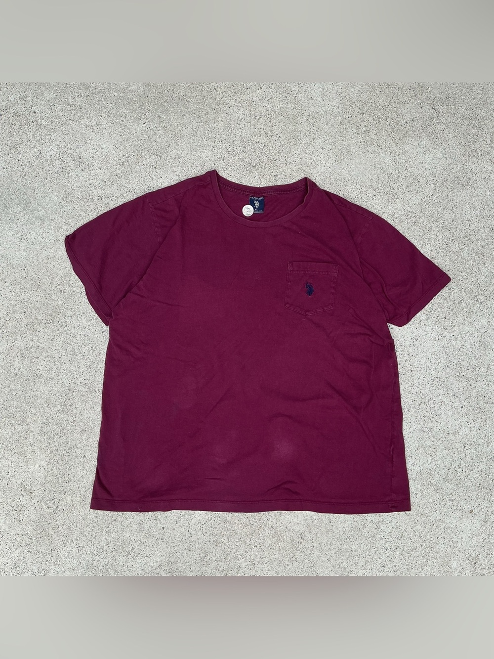 U.S. Polo Assn. Burgandy Pocket Tee